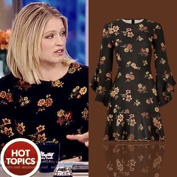 A.L.C. Black Floral ‘Cassidy’ Dress Size 4 ASO Sara Haines - Picture 1 of 16